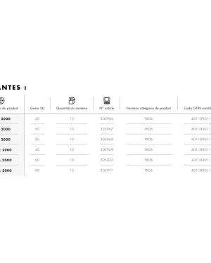 Bande abrasive en ceramicon – 150mmx2000mm – G40 – 305969 (x10)