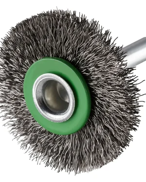 Brosse métallique circulaire sur tige – 40mm – 77mm – 353051 (x10)
