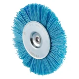 Brosse métallique sur tige - D100 - 12mm - Grain fin - 353039