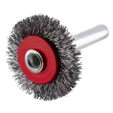 Brosse métallique sur tige - D30 - 6mm - 353048