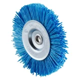 Brosse métallique sur tige - D75 - 12mm - Grain fin - 353037
