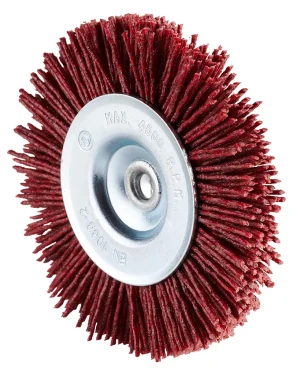 Brosse métallique sur tige – D75 – 12mm – Gros grain – 353036 (x10)