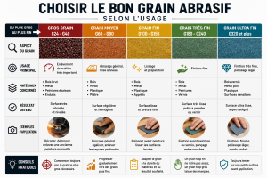 choix du grain abrasif selon l'usage