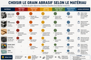 choix du grain abrasif selon le matériau