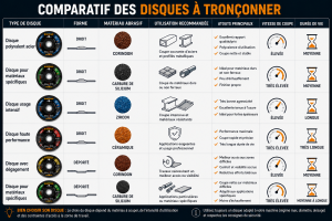 les différents disques à tronçonner