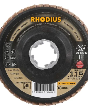 Disque à lamelles inclinées en céramique – 115mm – Grain 40 – 211395 (x10)