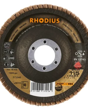 Disque à lamelles inclinées en céramique – 115mm – Grain 80 – 208745 (x10)