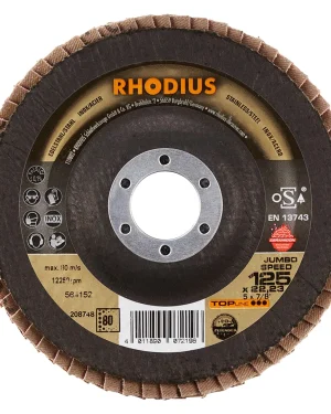 Disque à lamelles inclinées en céramique – D125 – G80 – 208748 (x10)