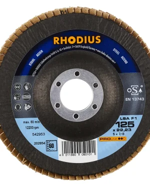 Disque à lamelles inclinées en corindon – 125mm – Grain 60 – 202854 (x10)