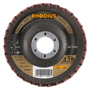Disque à lamelles inclinées en non-tissé – 115mm – Grain 80 – 353296 (x10)