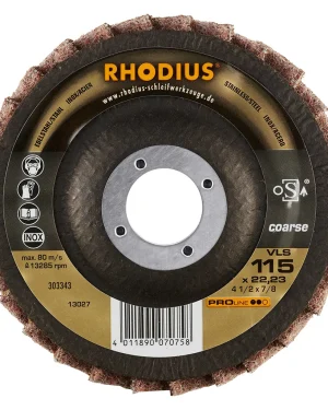 Disque à lamelles inclinées en non-tissé – 115mm – Gros grain – 303343 (x10)