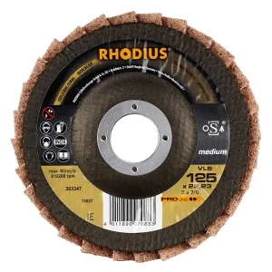 Disque à lamelles inclinées en non-tissé – 125mm – Grain moyen – 303347 (x10)