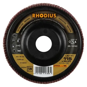 Disque à lamelles inclinées en zircon – 115mm – Grain 120 – 202547 (x10)