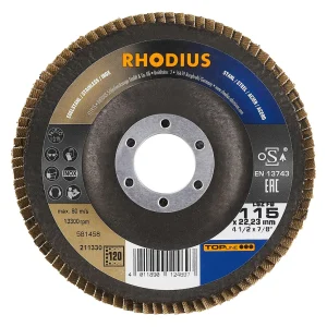 Disque à lamelles inclinées en zircon – 115mm – Grain 120 – 211330 (x10)