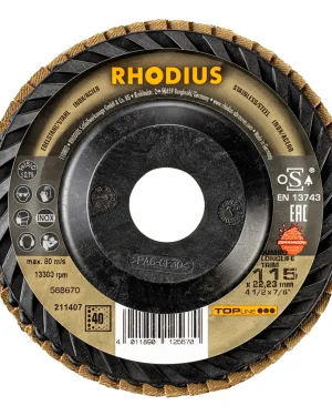 Disque à lamelles inclinées en zircon – 115mm – Grain 40 – 211407 (x10)