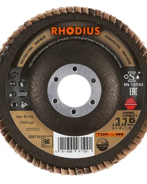 Disque à lamelles inclinées en zircon – 115mm – Grain 60 – 208738 (x10)