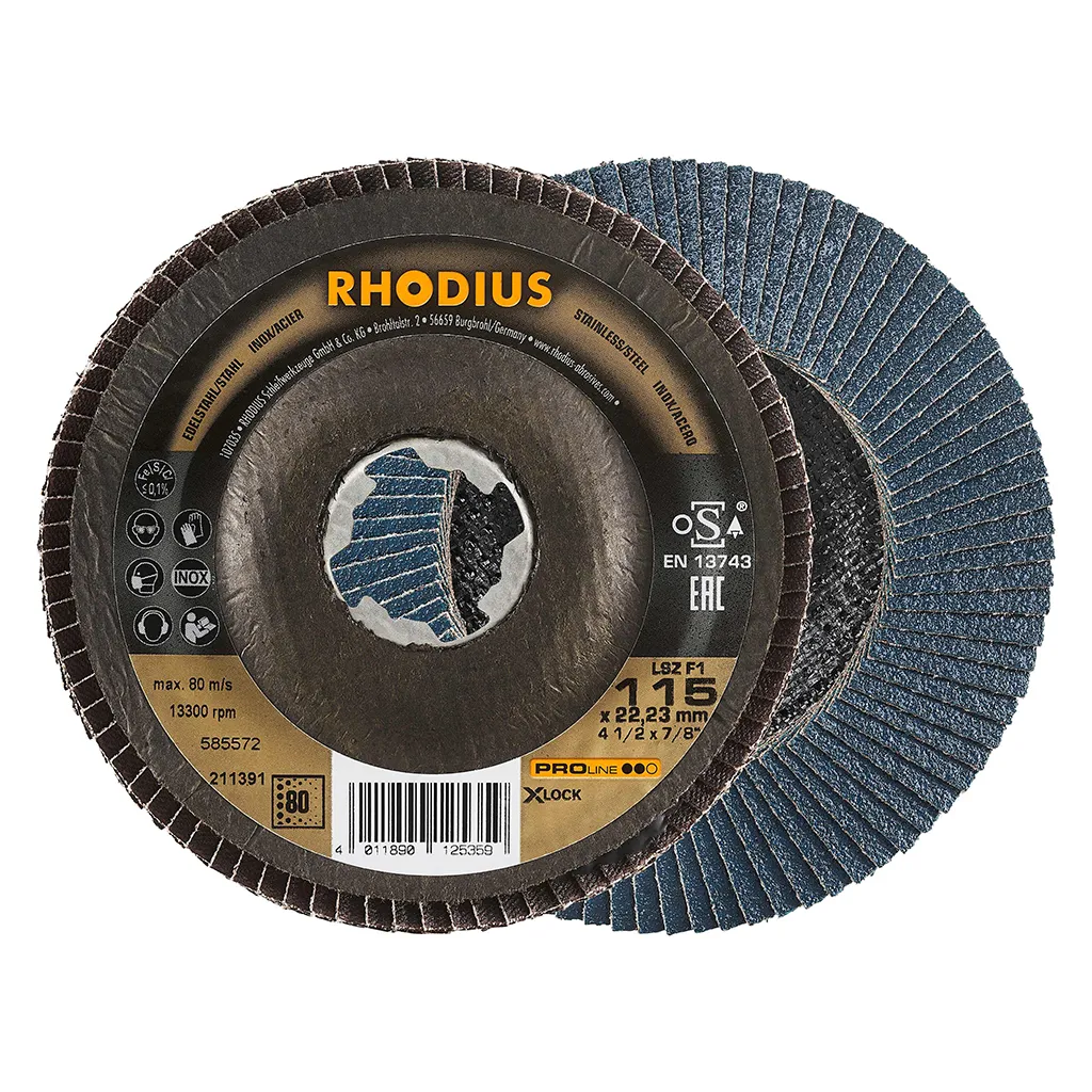 Disque à lamelles inclinées en zircon - 115mm - Grain 80 - 211391