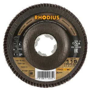 Disque à lamelles inclinées en zircon – 115mm – Grain 80 – 211391 (x10)