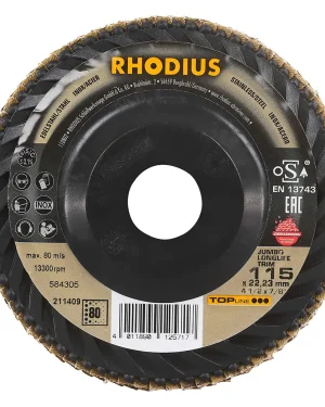 Disque à lamelles inclinées en zircon – 115mm – Grain 80 – 211409 (x10)