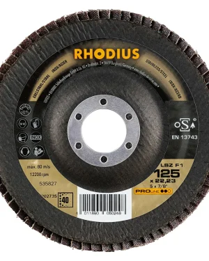 Disque à lamelles inclinées en zircon – 125mm – Grain 40 – 202735 (x10)