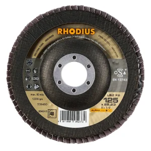 Disque à lamelles inclinées en zircon – 125mm – Grain 40 – 204015 (x10)
