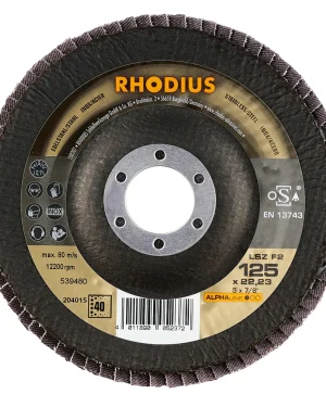 Disque à lamelles inclinées en zircon – 125mm – Grain 40 – 204015 (x10)