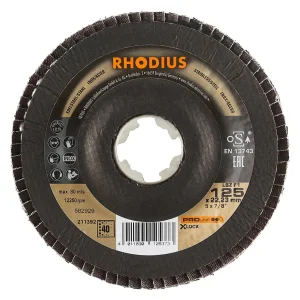 Disque à lamelles inclinées en zircon – 125mm – Grain 40 – 211392 (x10)