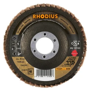 Disque à lamelles plates en céramique – 115mm – Grain 40 – 210619 (x10)