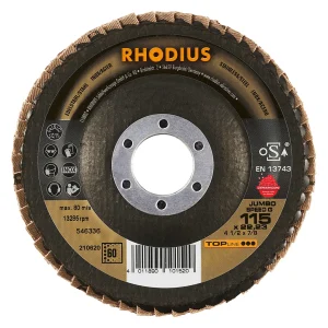 Disque à lamelles plates en céramique – 115mm – Grain 60 – 210620 (x10)