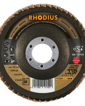 Disque à lamelles plates en céramique – 115mm – Grain 60 – 210620 (x10)