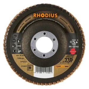 Disque à lamelles plates en céramique – 115mm – Grain 80 – 210621 (x10)