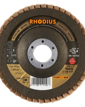 Disque à lamelles plates en céramique – 125mm – Grain 40 – 210622 (x10)