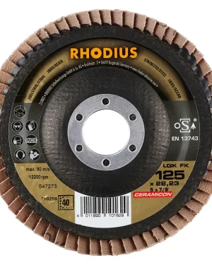 Disque à lamelles plates en céramique – D125 – G40 – 210259 (x10)