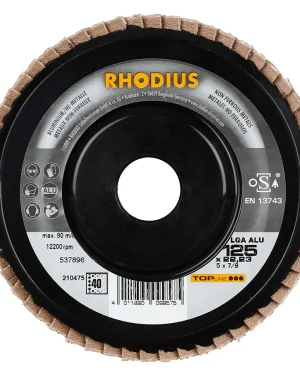 Disque à lamelles plates en corindon – 125mm – Grain 40 – 210475 (x10)