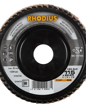 Disque à lamelles plates en corindon – D115 – G60 – 210474 (x10)