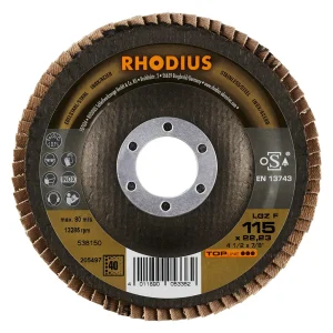 Disque à lamelles plates en zircon – 115mm – Grain 40 – 205497 (x10)