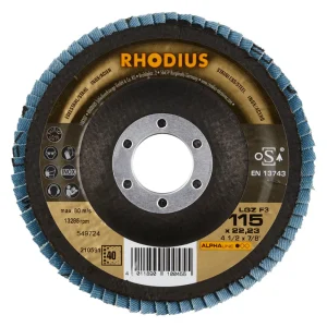 Disque à lamelles plates en zircon – 115mm – Grain 40 – 210591 (x10)