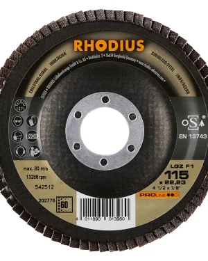 Disque à lamelles plates en zircon – 115mm – Grain 60 – 202776 (x10)