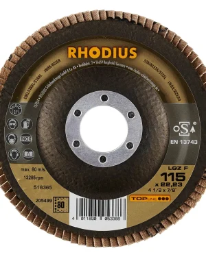 Disque à lamelles plates en zircon – 115mm – Grain 80 – 205499 (x10)