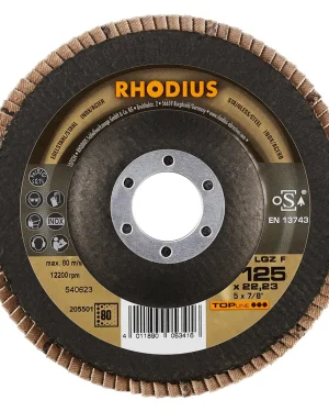 Disque à lamelles plates en zircon – 125mm – Grain 80 – 205501 (x10)