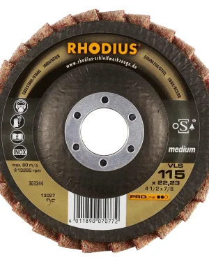 Disque à lamelles Vision inclinées en non-tissé – D115 – Grain moyen – 303344 (x10)