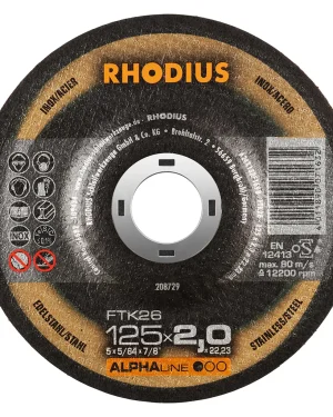 Disque à tronçonner déporté en corindon – 125mm – 208729 (x25)