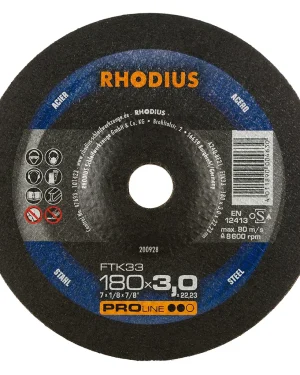 Disque à tronçonner déporté en corindon – 180mm – 200928 (x25)