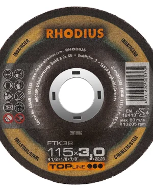 Disque à tronçonner déporté en corindon – D115 – 201086 (x25)