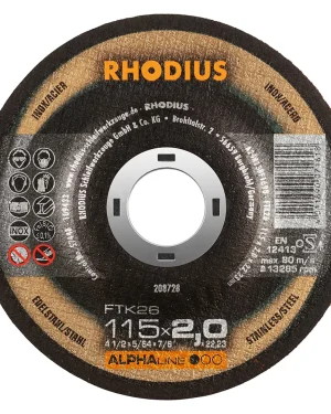 Disque à tronçonner déporté en corindon – D115 – 208728 (x25)