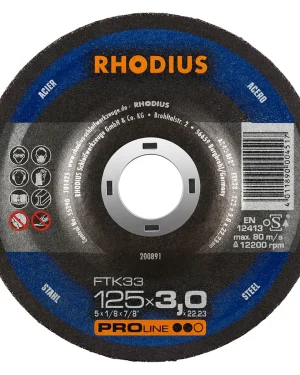 Disque à tronçonner déporté en corindon – D125 – 200891 (x25)