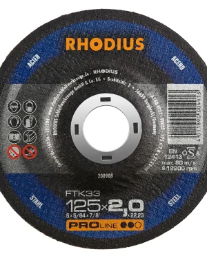 Disque à tronçonner déporté en corindon – D125 – 200988 (x25)