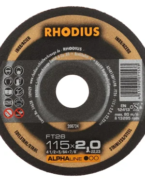 Disque à tronçonner droit en carbure de silicium – 115mm – 208724 (x25)