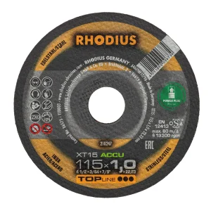 Disque à tronçonner droit en corindon – 115mm – 210247 (x10)