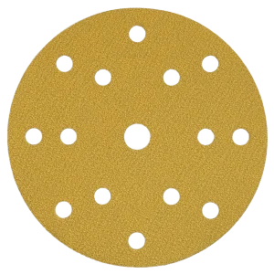 Disque abrasif auto-agrippant en corindon doré – 150mm – Grain 100 – C225 – (X1)